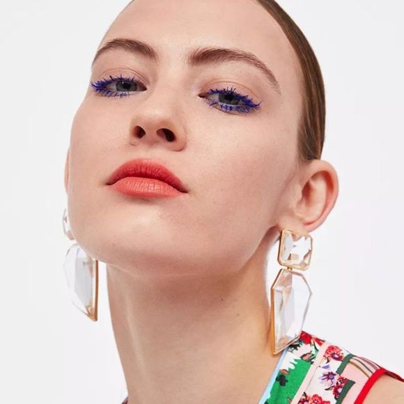 New! Zara Jeweled Glass Earrings - Picture 5 of 10